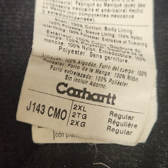 Vintage Y2K Carhartt Jacket 2XL J143 CMO Realtree Hardwoods Camo Active Outdoor - Picture 13 of 16